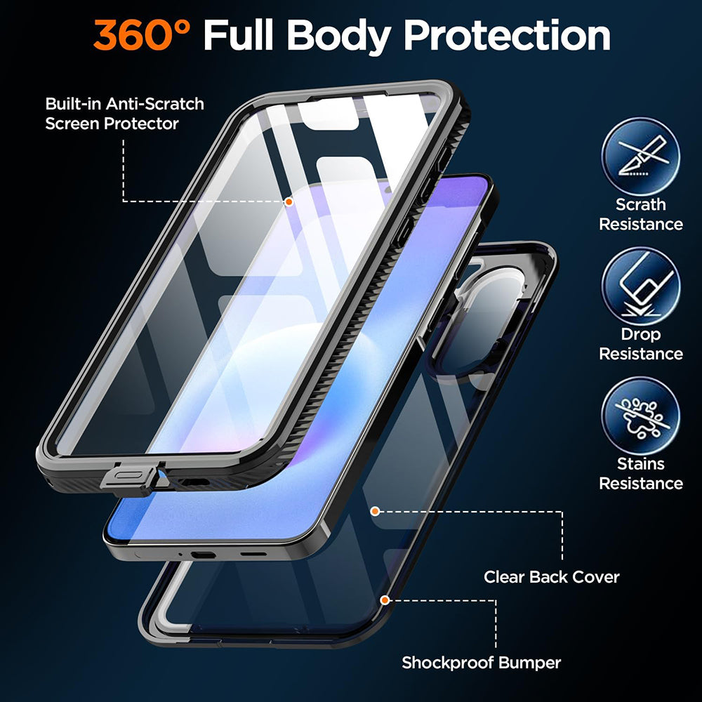 Vodotěsné pouzdro pro Samsung Galaxy A57 5G, ShellBox, černé