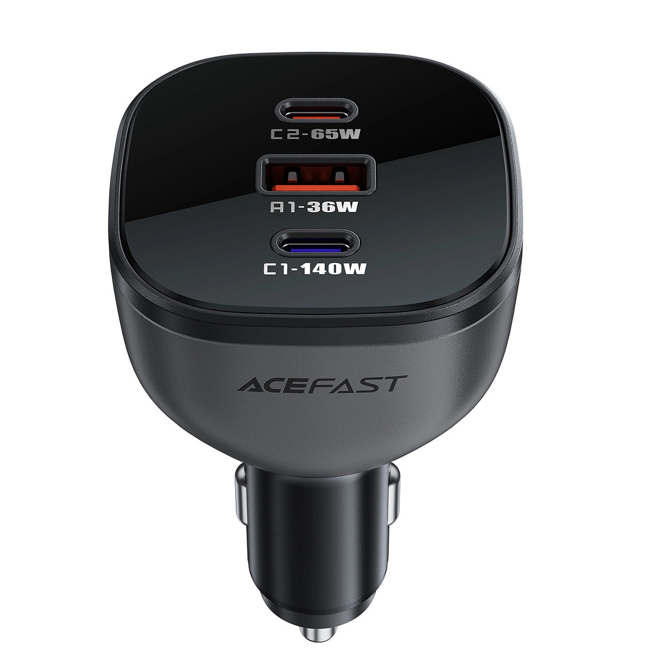 Auto nabíječka Acefast B14, 165W, 5A, 1 x USB-A - 2 x USB-C, Černá