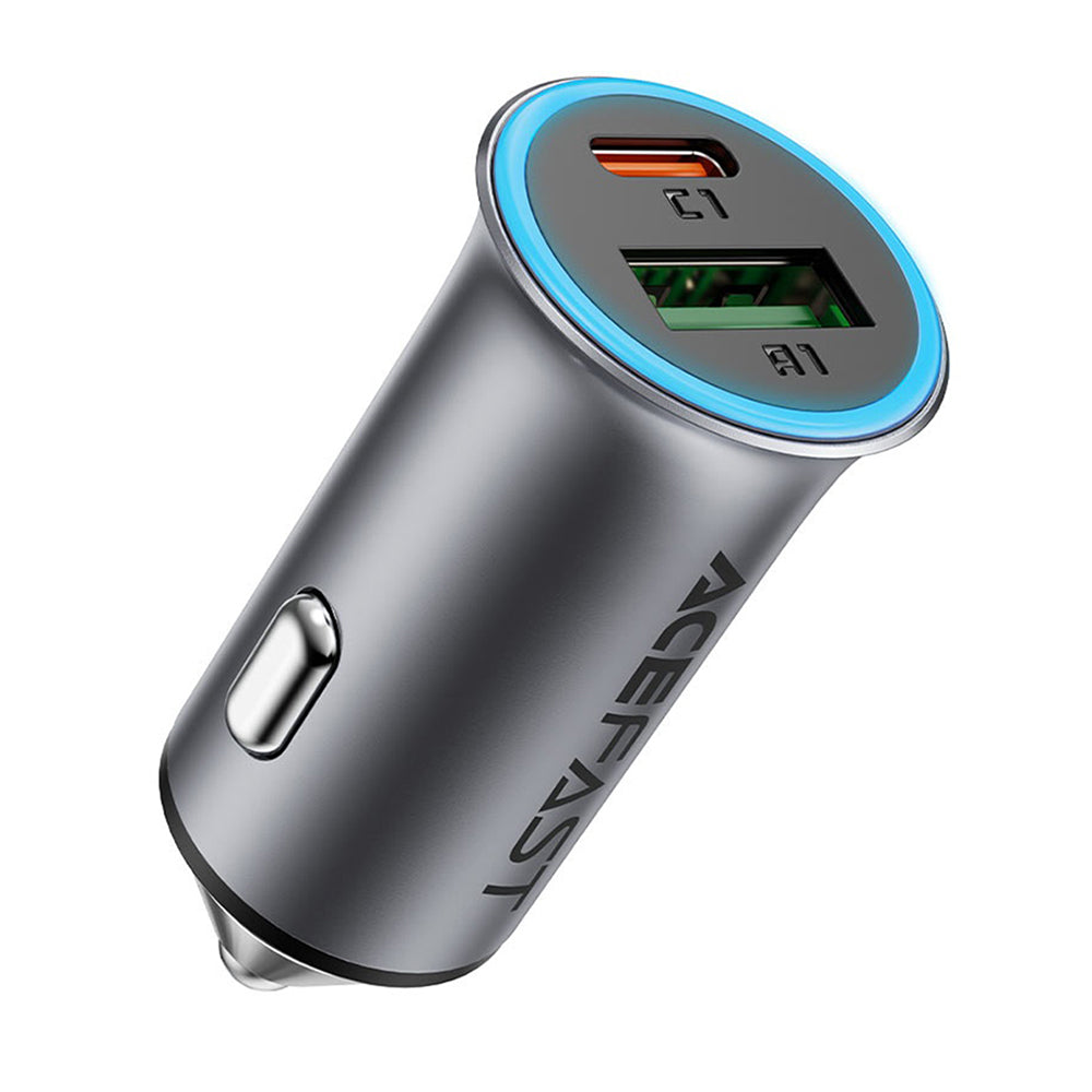 Auto nabíječka Acefast B16, 95W, 3.25A, 1 x USB-A - 1 x USB-C, Šedá