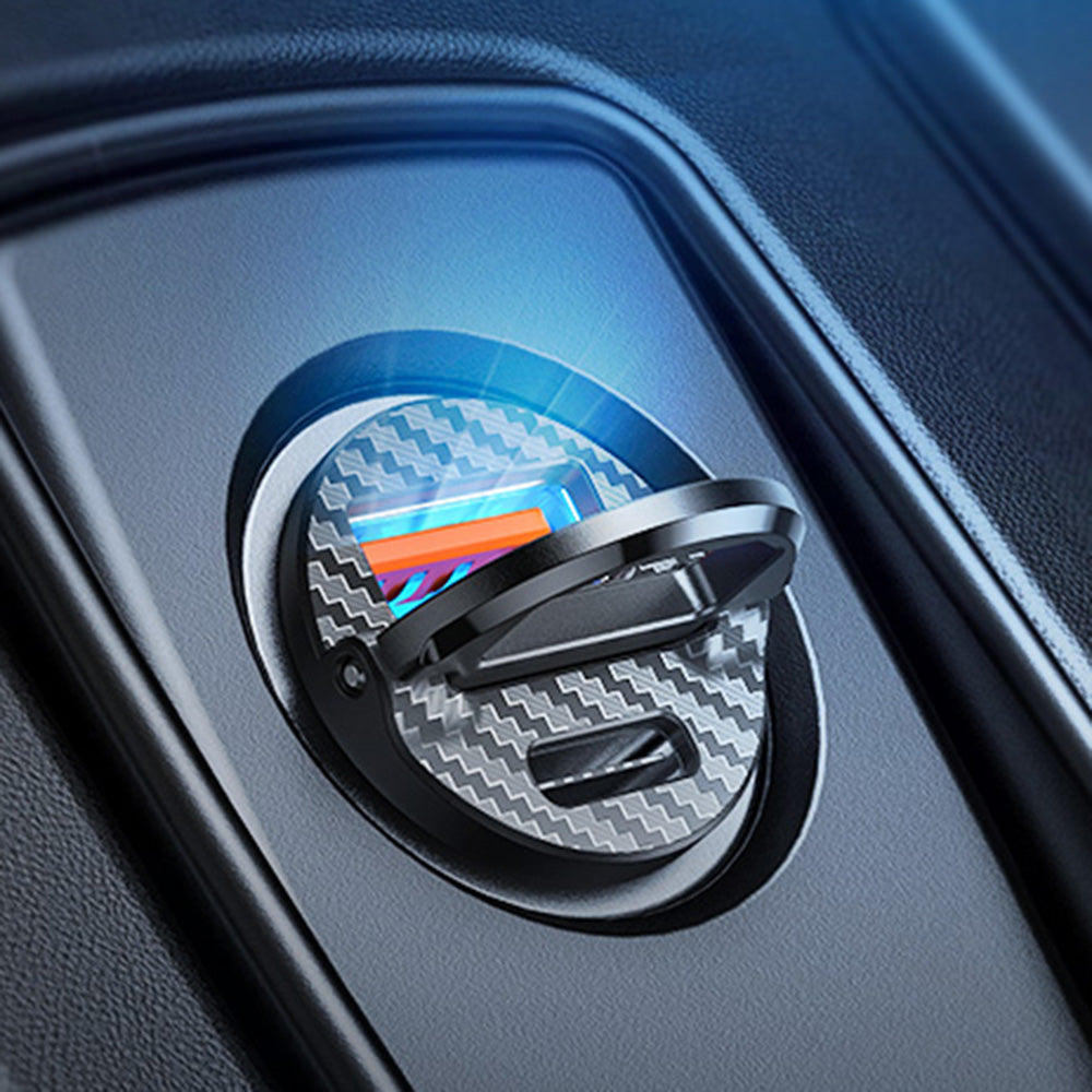 Auto nabíječka Ainope, 30W, 5A, 1 x USB-A - 1 x USB-C, Černá