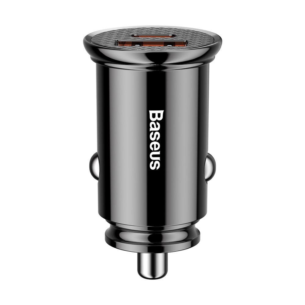 Baseus nabíječka do auta, 30W, 3A, 1 x USB-A - 1 x USB-C, černá CCALL-YS01