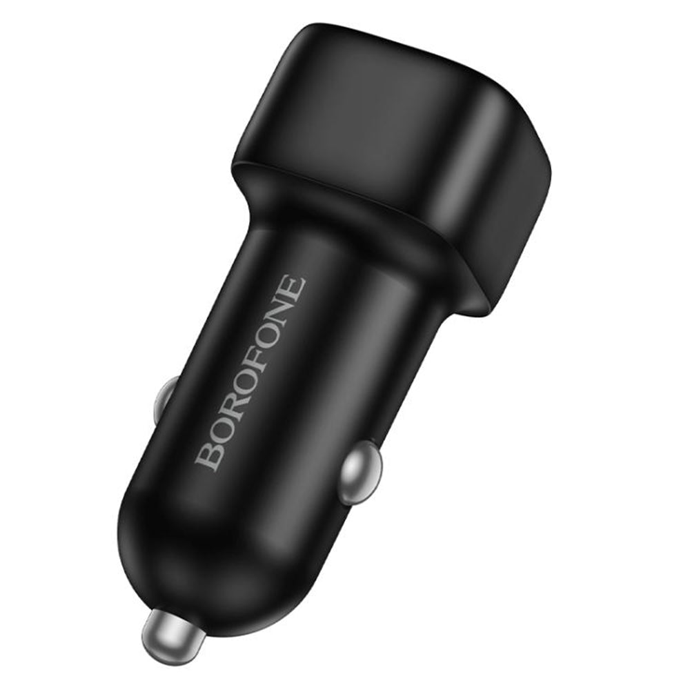 Auto nabíječka Borofone BZ34B Cloud, 38W, 3A, 1 x USB-A - 1 x USB-C, Černá