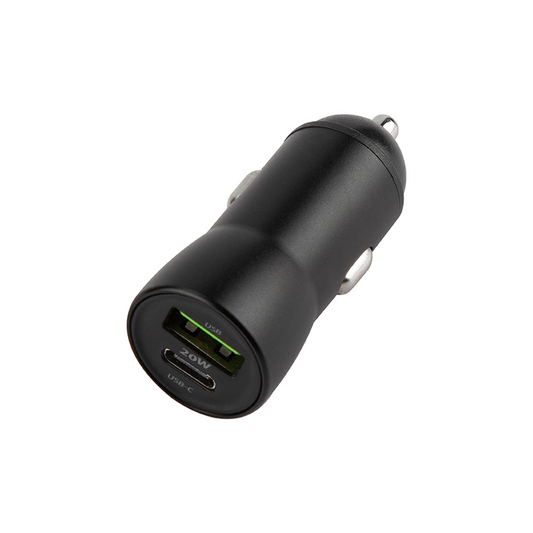 Auto nabíječka s USB-C kabelem MaXlife MXCC-04, 20W, 3A, 1 x USB-A - 1 x USB-C, černá