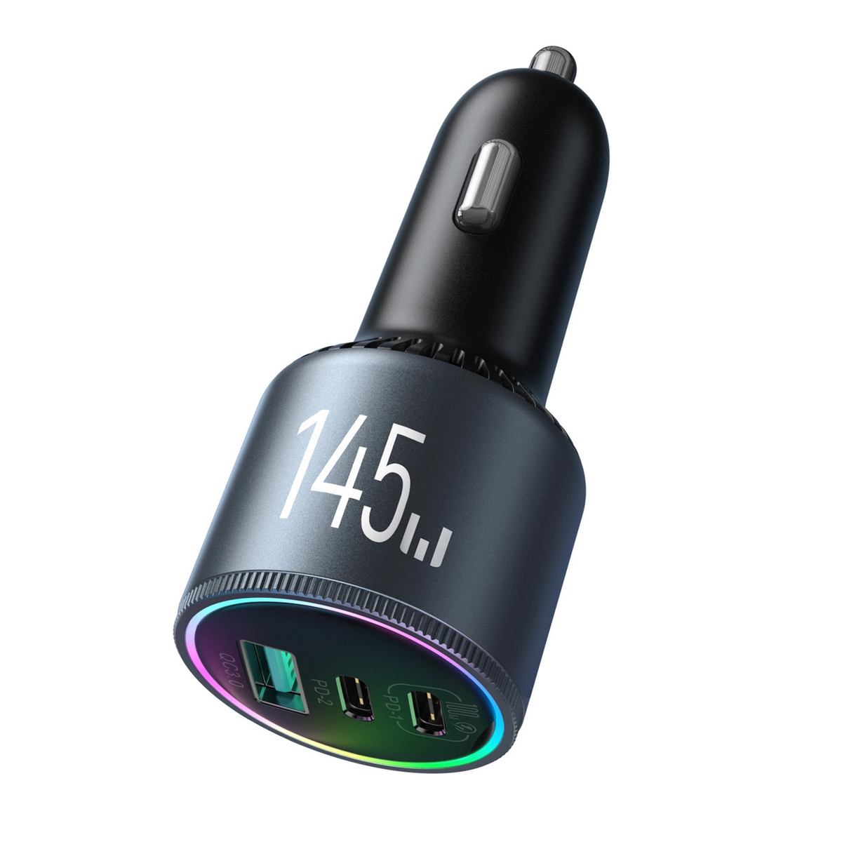 Autonabíječka s kabelem USB-C Joyroom JR-CCN07, 145W, 5A, 1 x USB-A - 2 x USB-C, šedá
