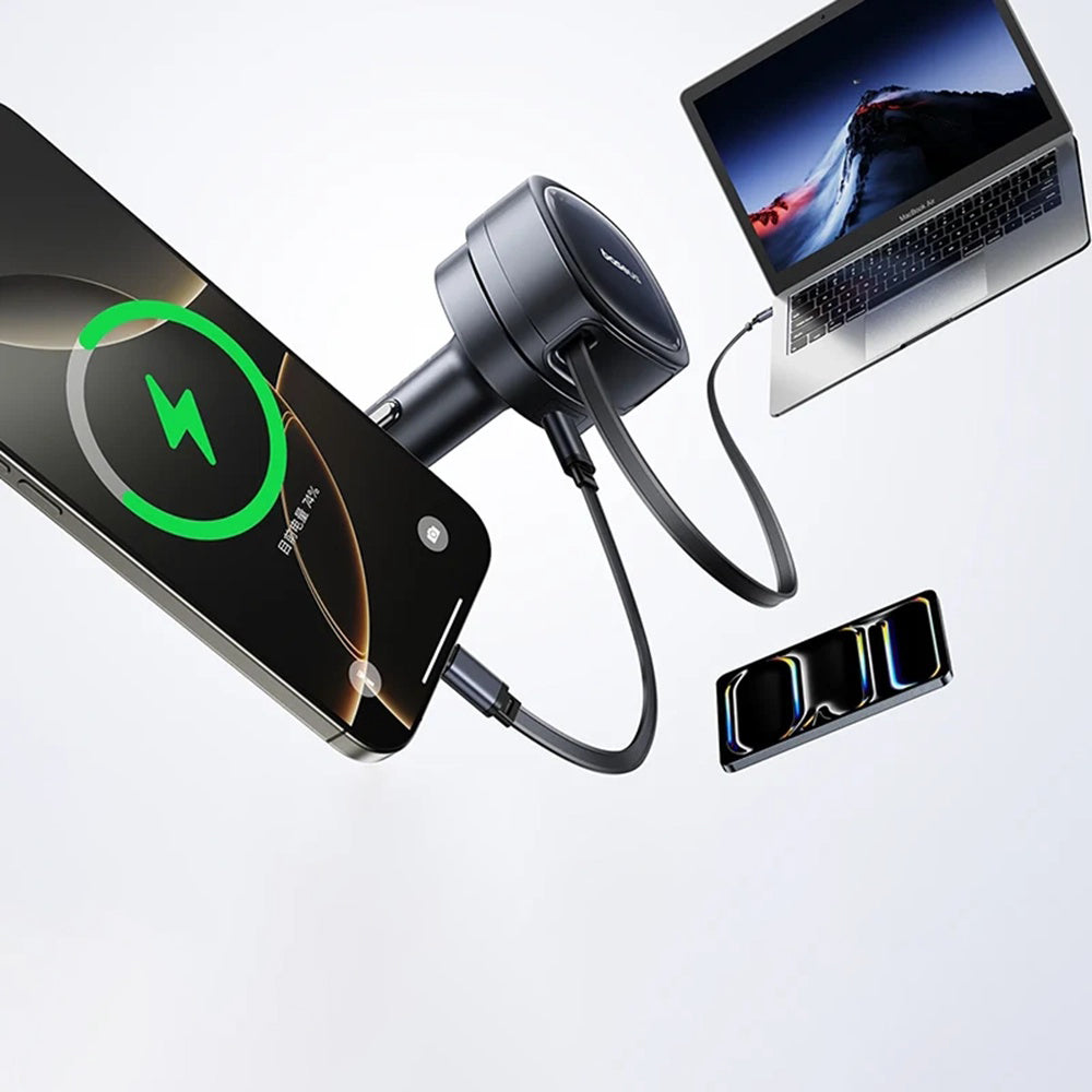 Auto nabíječka s USB-C kabelem Baseus PrimeTrip VR1, 60W, 3A, 1 x USB-A - 1 x USB-C, Černá C00069001121-00