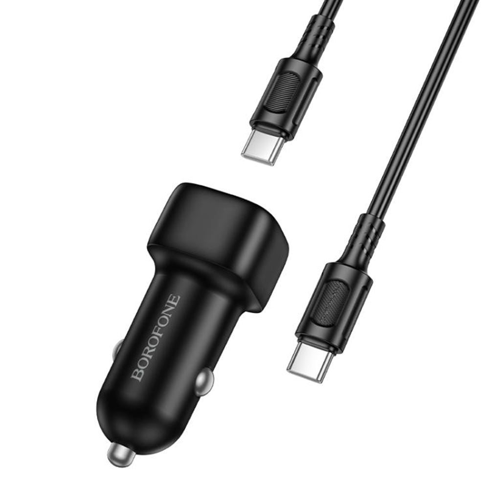 Auto nabíječka s USB-C kabelem Borofone BZ34B Cloud, 20W, 3A, 1 x USB-A - 1 x USB-C, černá