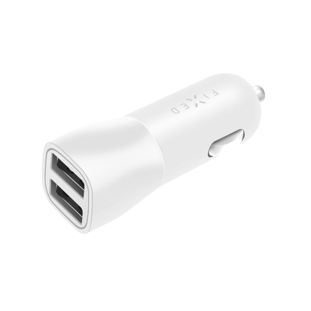Auto nabíječka Fixed, 15.5W, 3A, 2 x USB-A, Bílá
