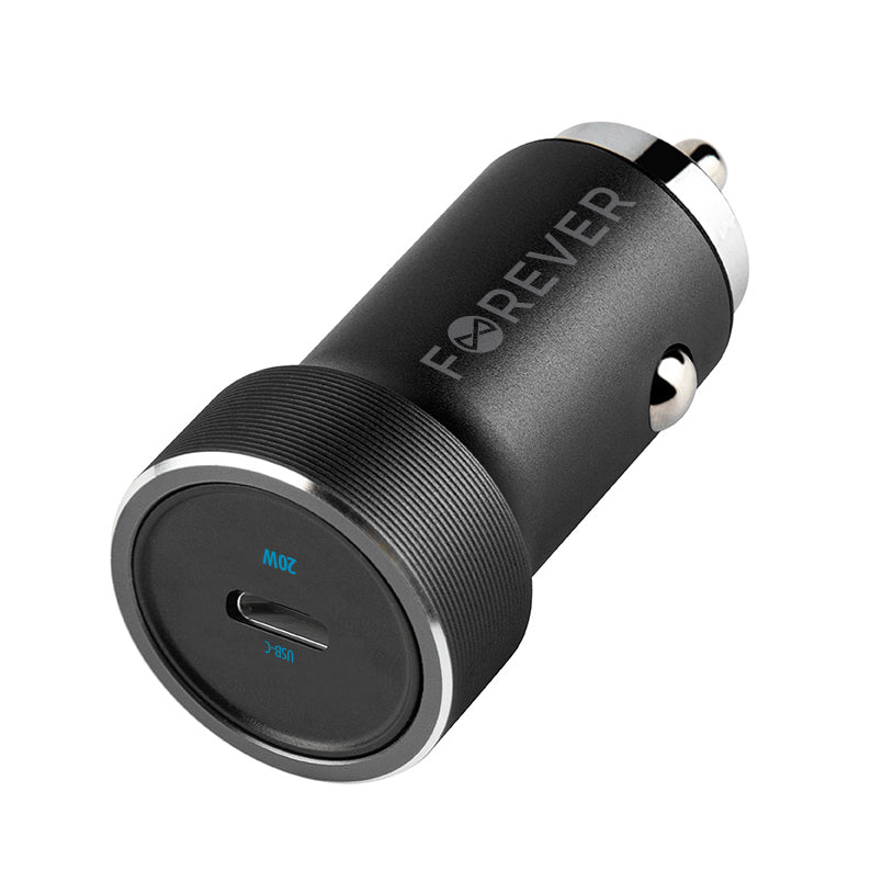 Auto nabíječka Forever CC-06, 20W, 3A, 1 x USB-C, Černá