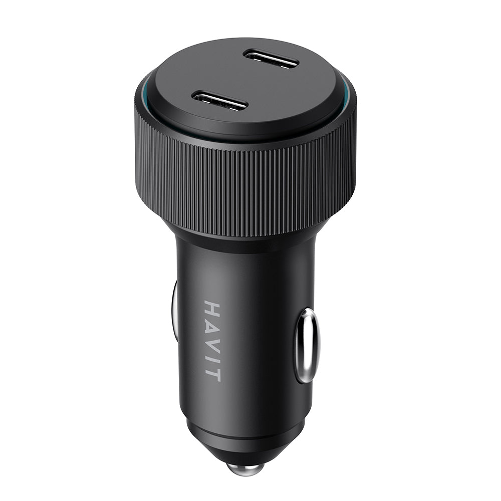 Autonabíječka HAVIT CC2014, 30W, 3A, 2 x USB-C, Černá