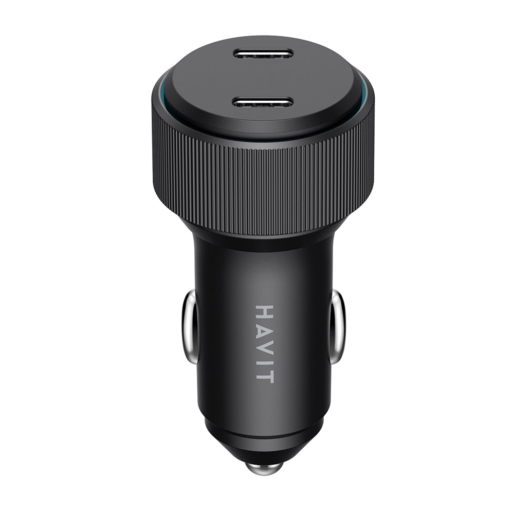 Autonabíječka HAVIT CC2014, 30W, 3A, 2 x USB-C, Černá