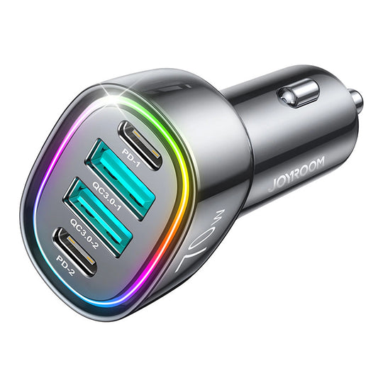 Nabíječka do auta Joyroom JR-CL29, 70W, 3A, 2 x USB-A - 2 x USB-C, černá