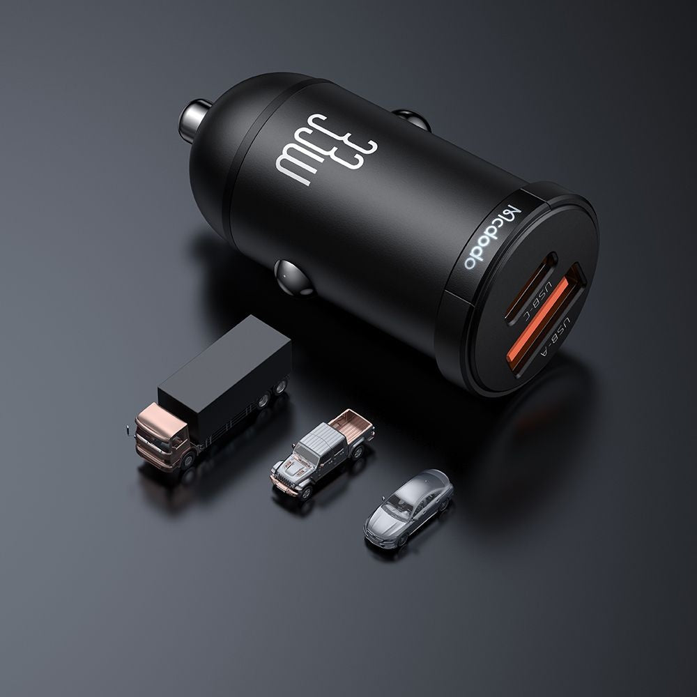 Auto nabíječka McDodo CC-2320 Cool, 33W, 3A, 1 x USB-A - 1 x USB-C, Černá