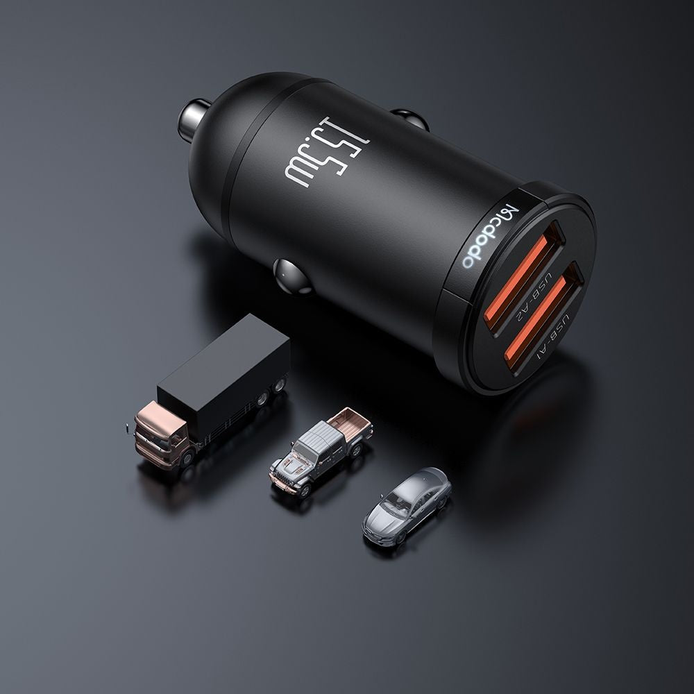 Auto nabíječka McDodo CC-2950 Cool, 15.5W, 3.1A, 2 x USB-A, Černá