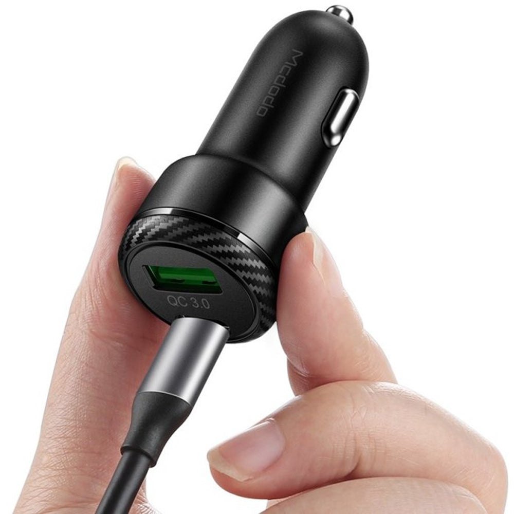 Auto nabíječka McDodo CC-5970, 38W, 3A, 1 x USB-A - 1 x USB-C, Černá