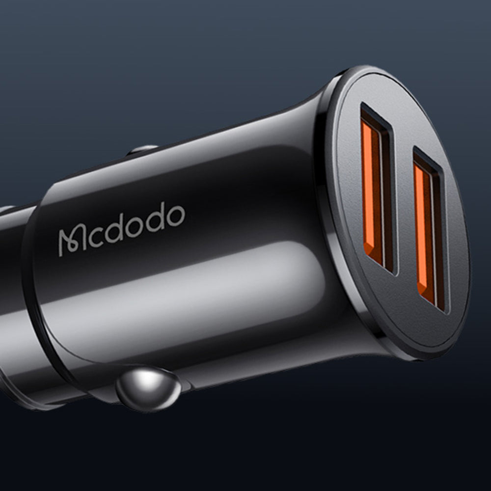 Auto nabíječka McDodo CC-6602, 12W, 2.4A, 2 x USB-A, Černá