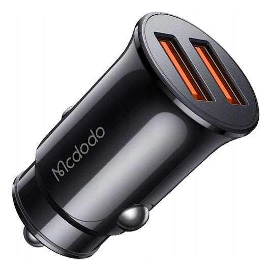 Auto nabíječka McDodo CC-6602, 12W, 2.4A, 2 x USB-A, Černá