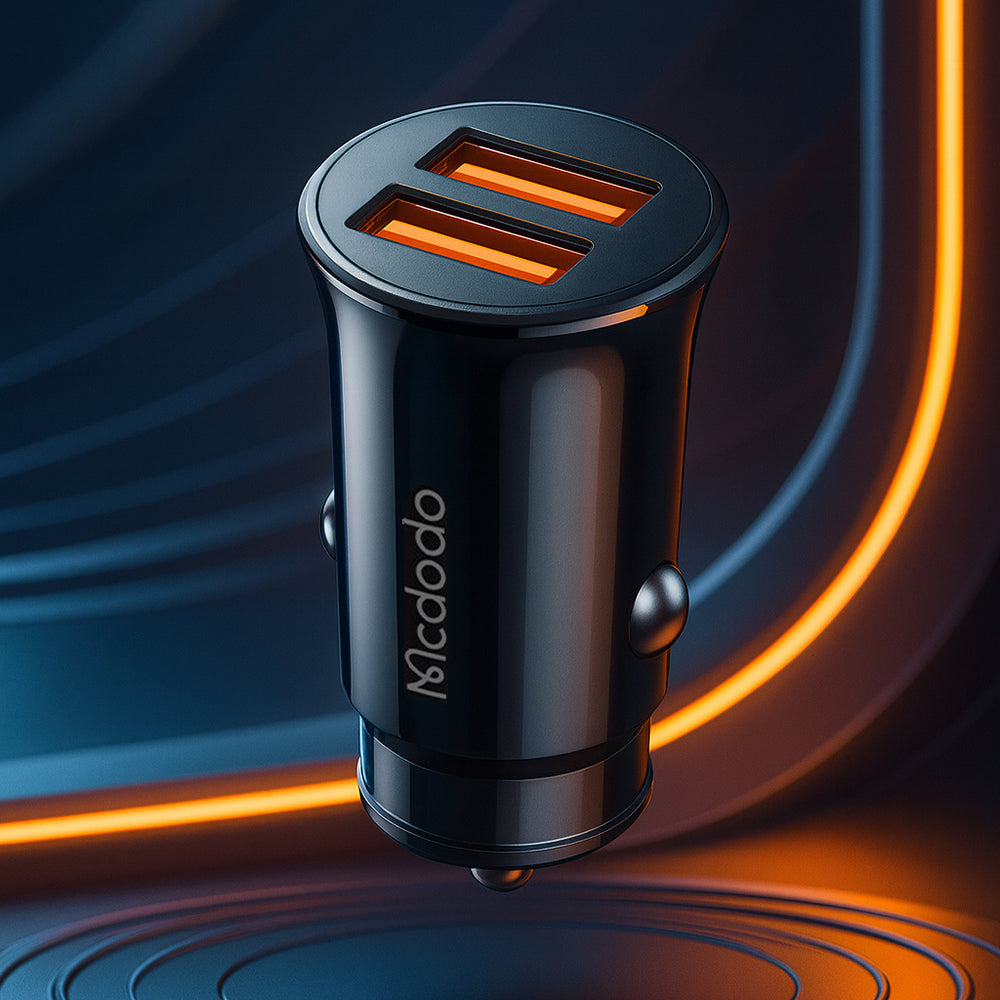 Auto nabíječka McDodo CC-6602, 12W, 2.4A, 2 x USB-A, Černá