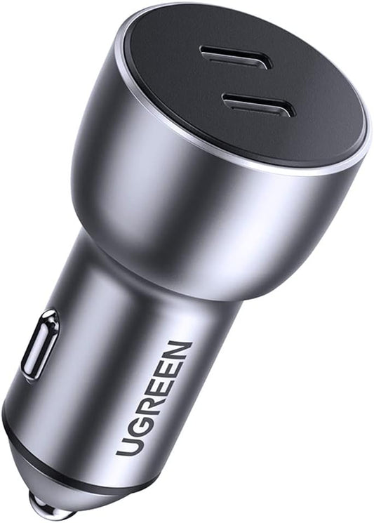 Nabíječka do auta UGREEN CD213, 36W, 3A, 2 x USB-C, šedá