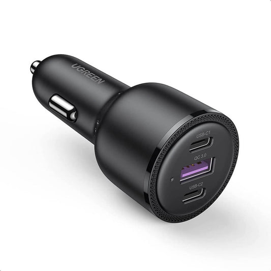 Nabíječka do auta UGREEN CD239, 69 W, 3,25 A, 1 x USB-A - 2 x USB-C, černá