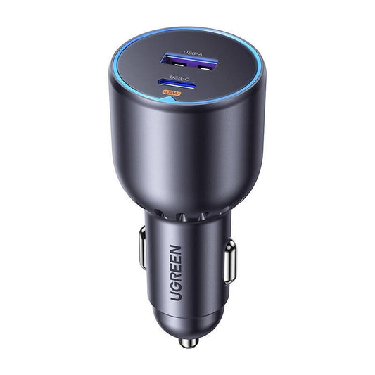 Nabíječka do auta UGREEN EC701, 63W, 3A, 1 x USB-A - 1 x USB-C, černá