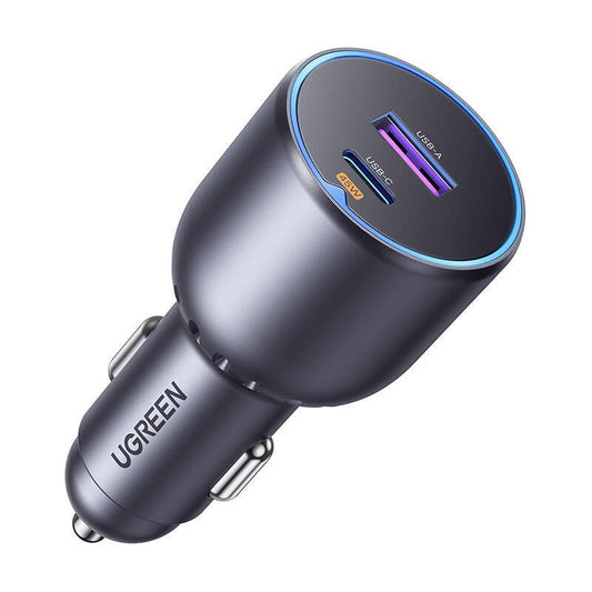 Nabíječka do auta UGREEN EC701, 63W, 3A, 1 x USB-A - 1 x USB-C, černá