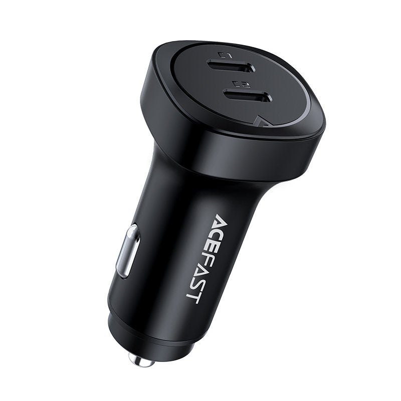 Auto nabíječka Acefast B2, 72W, 3A, 2 x USB-C, Černá