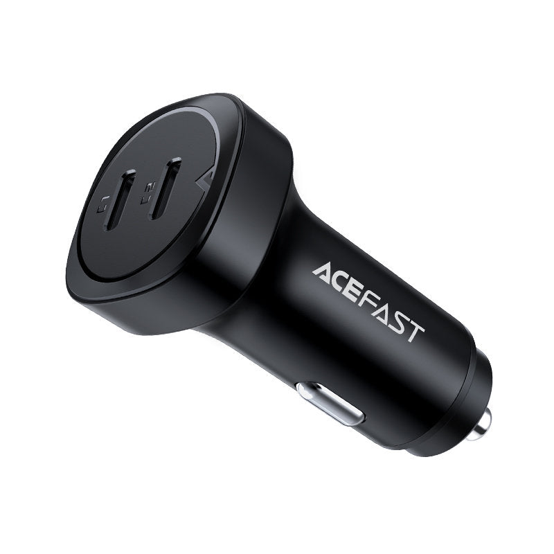 Auto nabíječka Acefast B2, 72W, 3A, 2 x USB-C, Černá