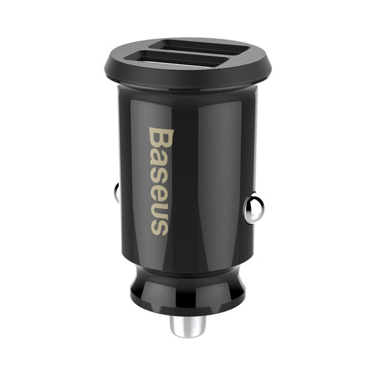 Nabíječka do auta Baseus Grain, 10W, 2,4A, 2 x USB-A, černá CCALL-ML01
