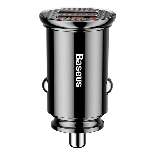 Baseus nabíječka do auta, 30W, 5A, 2 x USB-A, černá CCALL-YD01
