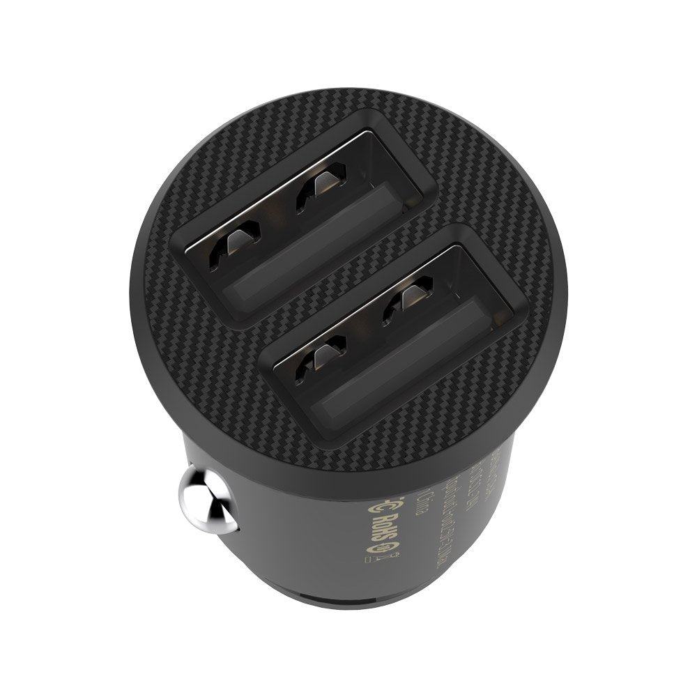 Nabíječka do auta Baseus Grain, 10W, 2,4A, 2 x USB-A, černá CCALL-ML01