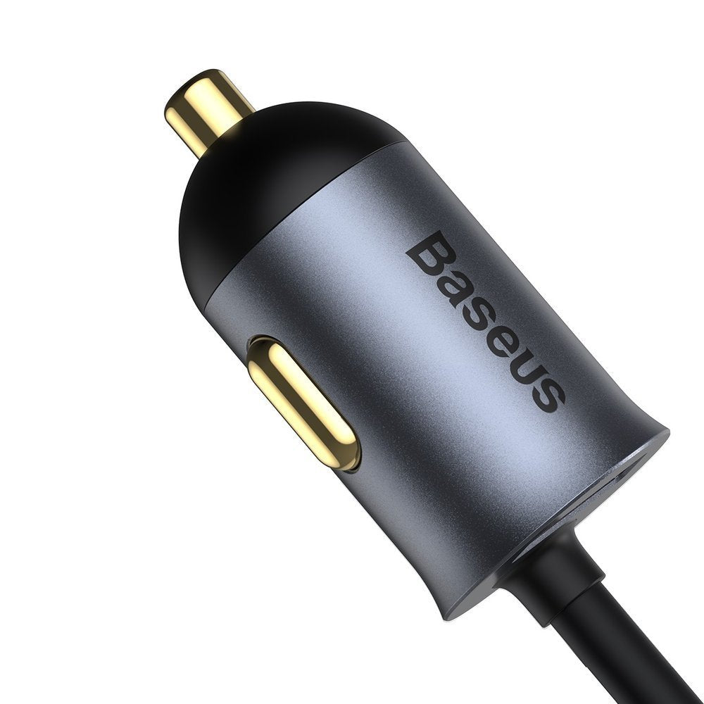 Auto nabíječka Baseus Share Together, 120W, 3A, 3 x USB-A - 1 x USB-C, Šedá CCBT-B0G