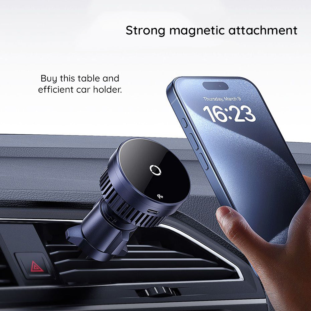 Bezdrátová autonabíječka Baseus MagPro, 15W, 1.67A, Černá C40164100121-01