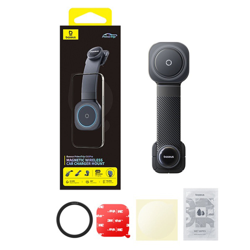 Bezdrátová autonabíječka Baseus PrimeTrip C03 Pro, 15W, 1.67A, Černá C0013701