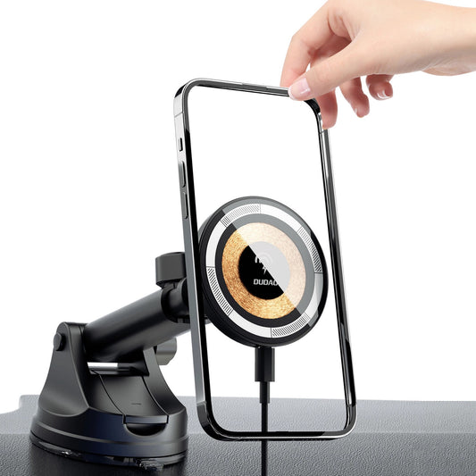 Bezdrátová nabíječka do auta Dudao F12MAX+, 15W, 1,67A, černá