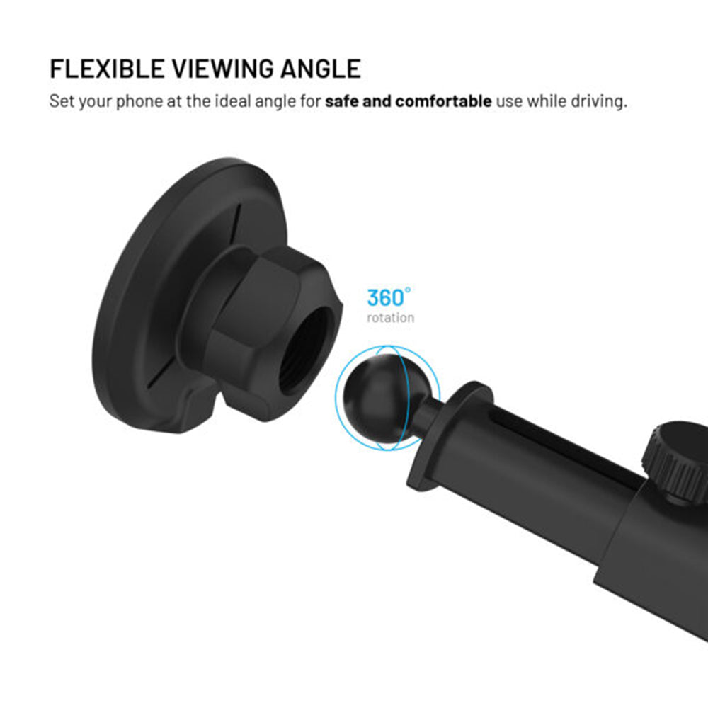 Bezdrátová autonabíječka Fixed MagRound 2 XL, 15W, 1.67A, černá