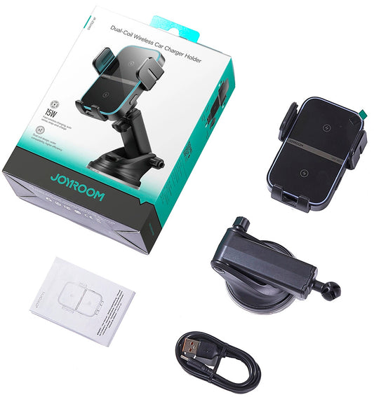 Bezdrátová autonabíječka Joyroom JR-ZS246s, 15W, 1.67A, Černá