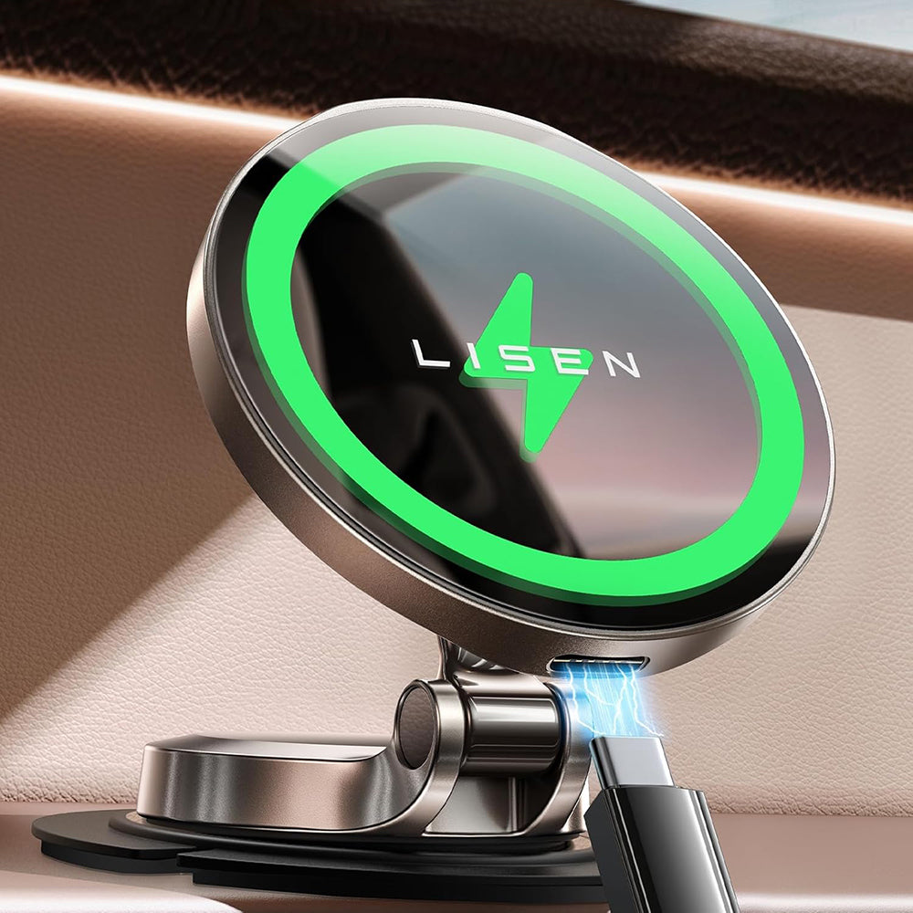 Bezdrátová auto nabíječka Lisen, 15W, 1.67A, Černá YL0223090006