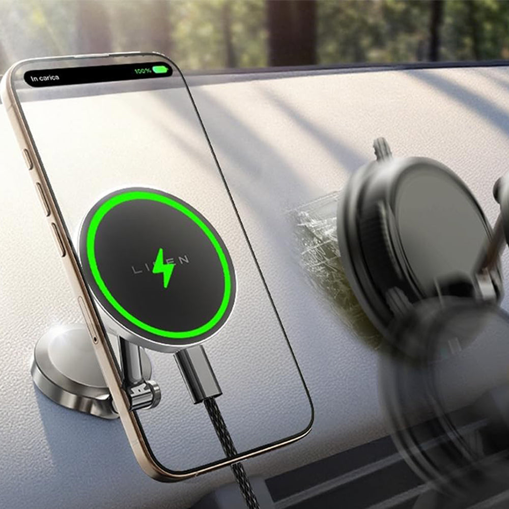 Bezdrátová auto nabíječka Lisen, 15W, 1.67A, Černá YL0223090006