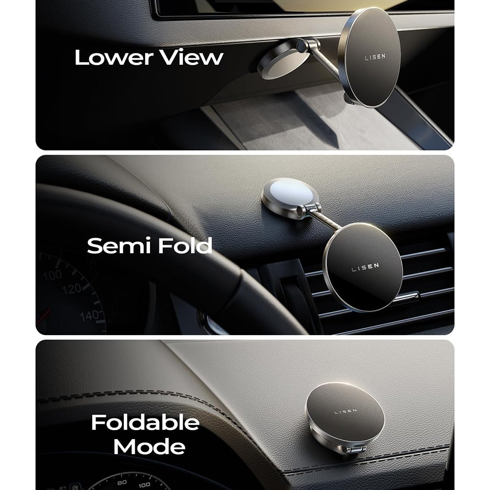 Bezdrátová auto nabíječka Lisen, 15W, 1.67A, Černá YL0223090006