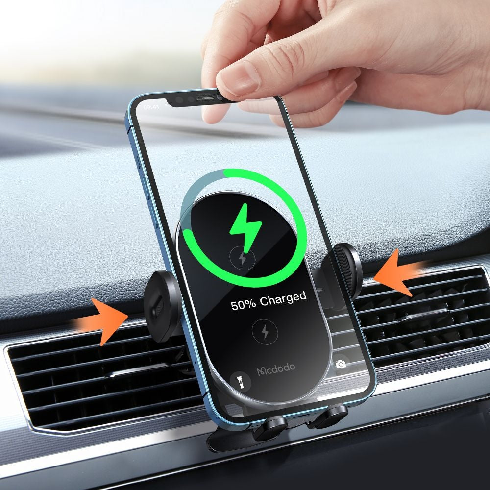 Bezdrátová auto nabíječka McDodo CH-1600, 15W, 1.67A, černá