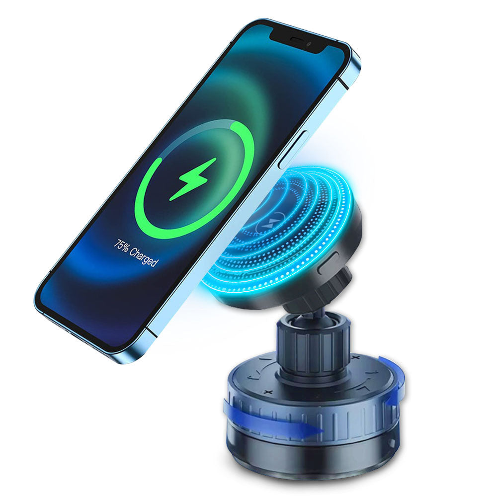 Bezdrátová auto nabíječka Techsuit HOLD253, 15W, 1.67A, Černá