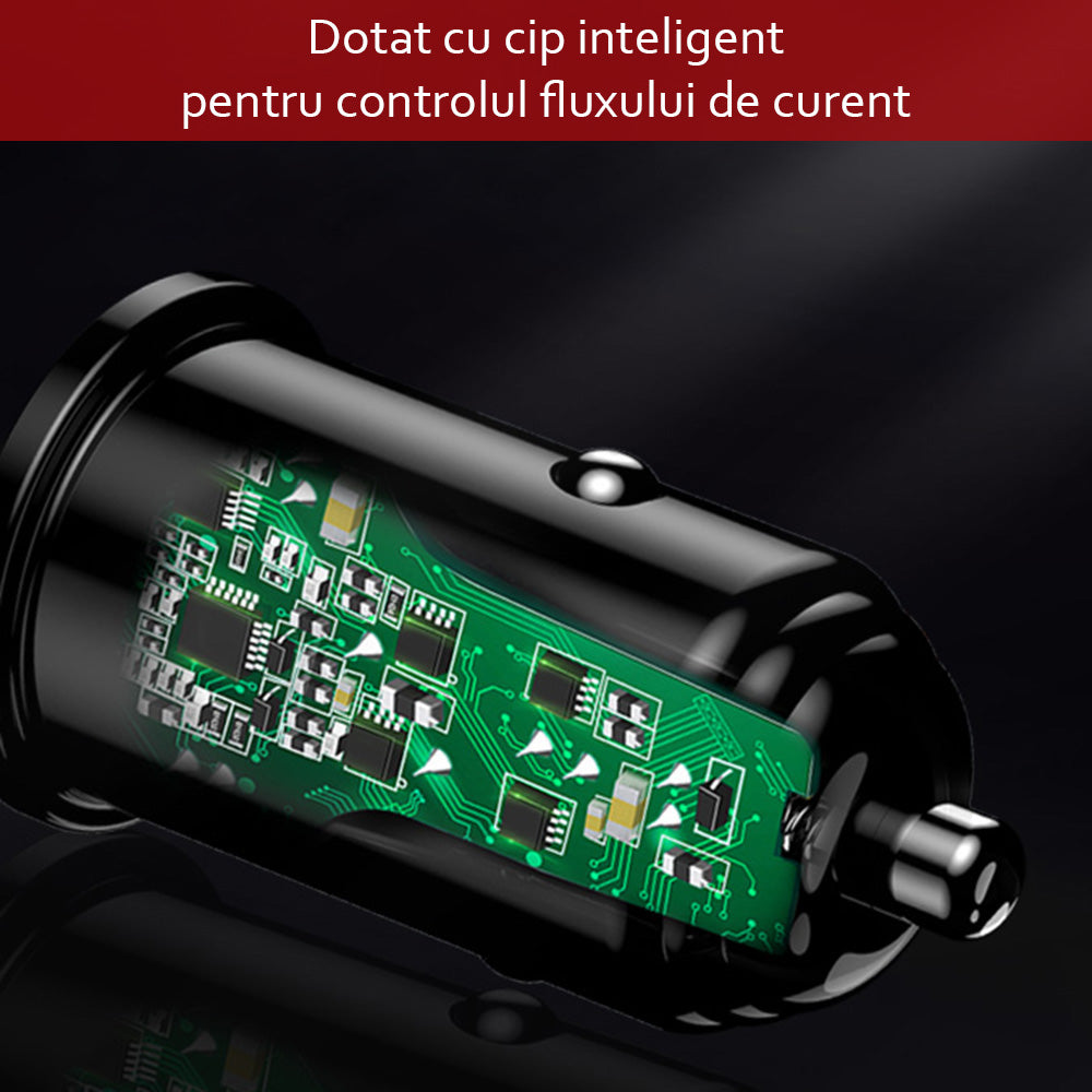 Auto nabíječka Yesido Y38, 18W, 3A, 1 x USB-A, Černá