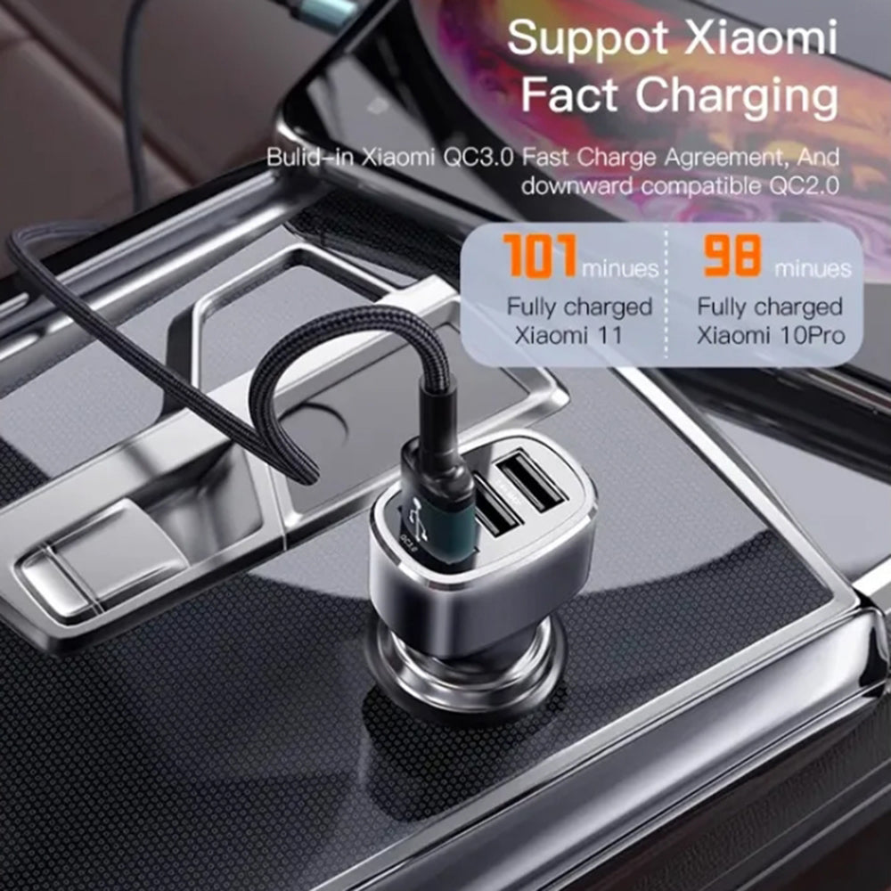 Auto nabíječka Yesido Y46, 42W, 3A, 3 x USB-A, Černá