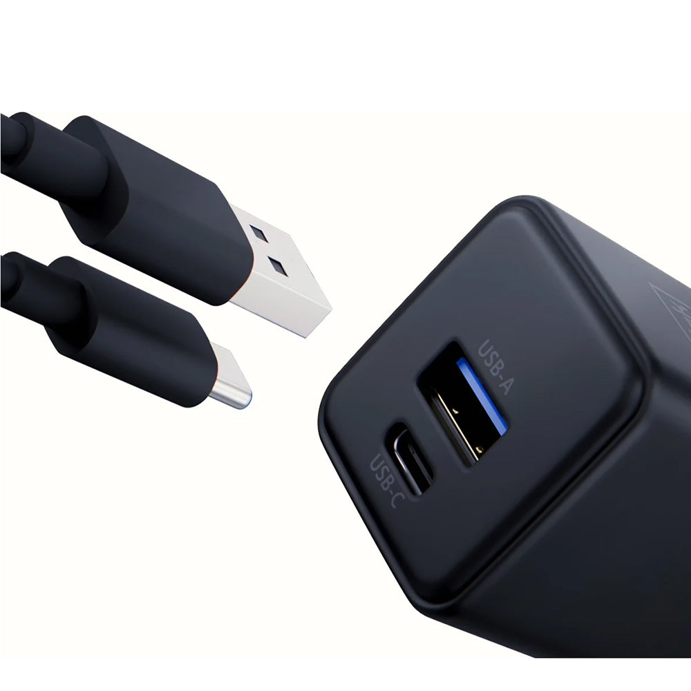 Síťová nabíječka 3MK Hyper, 20W, 3A, 1 x USB-A - 1 x USB-C, Černá
