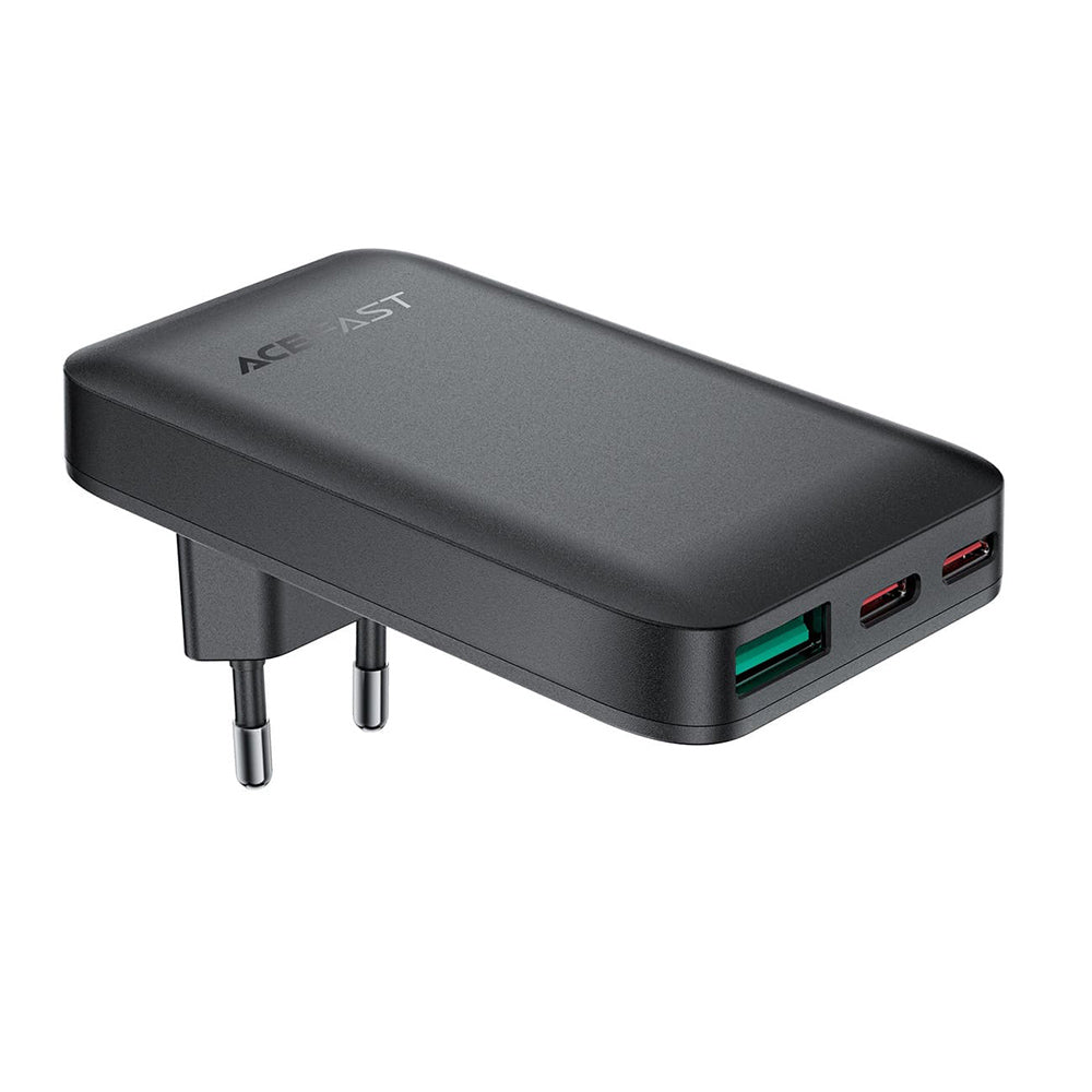 Síťová nabíječka Acefast A100, 65W, 3.25A, 1 x USB-A - 2 x USB-C, Černá