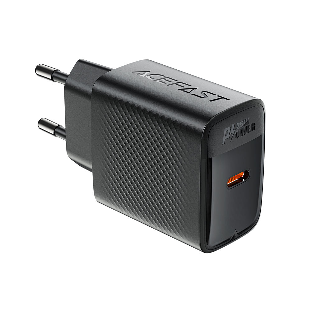 Síťová nabíječka Acefast A104, 25W, 3A, 1 x USB-C, Černá