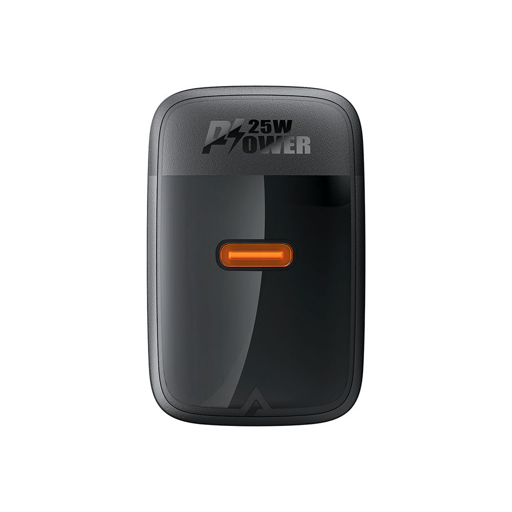 Síťová nabíječka Acefast A104, 25W, 3A, 1 x USB-C, Černá