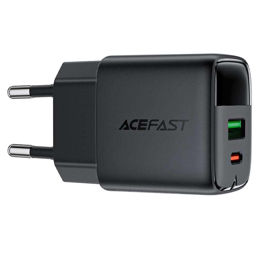 Síťová nabíječka Acefast A116 Display, 35W, 3A, 1 x USB-A - 1 x USB-C, černá