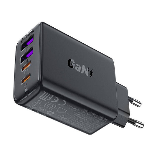 Síťová nabíječka Acefast A61, 45W, 3A, 2 x USB-A - 2 x USB-C, černá