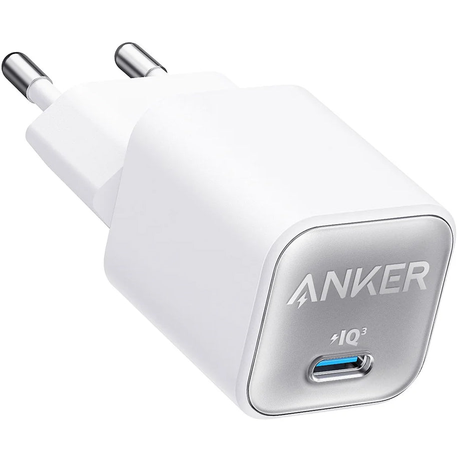 Síťová nabíječka Anker 511 Nano 3, 30W, 3A, 1 x USB-C, bílá A2147G21